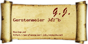 Gerstenmeier Jób névjegykártya